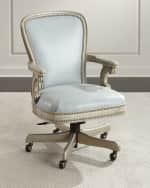 Image 1 of 6: Massoud Lilly Leather Office Chair