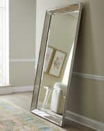 Image 2 of 5: Katherine Noble by BMC Antiqued-Silver Beaded Floor Mirror