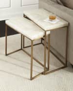 Image 1 of 4: John-Richard Collection Taylor Brass Nesting Tables