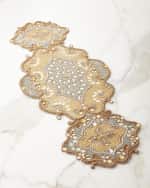 Image 1 of 2: Kim Seybert Metallic Baroque Table Runner