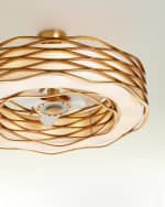 Image 3 of 3: John-Richard Collection Ribbons of Gold 12-Light Pendant with Fan