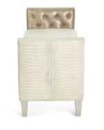 Image 2 of 3: Massoud Justus Leather Bench