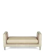 Image 3 of 3: Massoud Justus Leather Bench