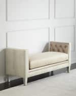 Image 1 of 3: Massoud Justus Leather Bench