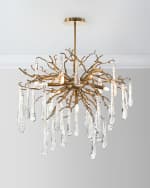 Image 1 of 2: John-Richard Collection Brass and Glass Teardrop 7-Light Chandelier