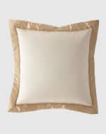 Image 1 of 2: Austin Horn Collection Valencia Two-Tone Flanged European Sham