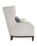 Image 2 of 5: Massoud Akissa Leather Wing Chair
