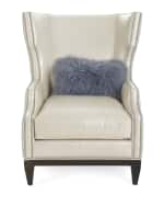 Image 3 of 5: Massoud Akissa Leather Wing Chair