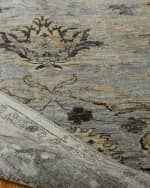 Image 4 of 5: Haven & Loom Cyan Sky Hand-Knotted Rug, 3' x 10'