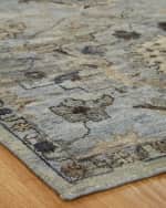 Image 5 of 5: Haven & Loom Cyan Sky Hand-Knotted Rug, 3' x 10'