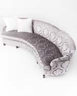 Image 5 of 6: Haute House L'Amour Damask Sofa 118"