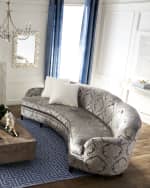 Image 2 of 6: Haute House L'Amour Damask Sofa 118"