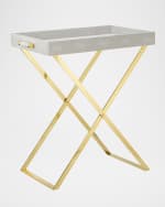 Image 2 of 3: AERIN Classic Faux Shagreen Butler Tray