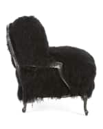 Image 3 of 7: Old Hickory Tannery Worthen Noir Sheepskin Chair