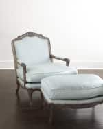 Image 2 of 5: Old Hickory Tannery Bates Leather Bergere Chair
