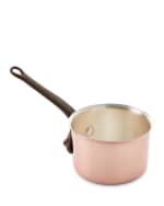 Image 1 of 2: Duparquet Copper Cookware Solid Copper Sauce Pan with Silver Lining, 5.5"Dia.
