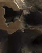 Image 3 of 4: Phillips Collection Bronze Cast Root Teak Outdoor Console Table
