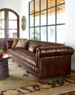 Image 1 of 5: Old Hickory Tannery Executive 131.5"L Chesterfield Sofa