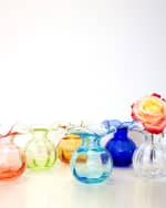 Image 2 of 2: Vietri Hibiscus Glass Bud Vase, Aqua