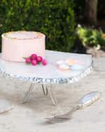 Image 4 of 4: ANNA New York Torta Crystal Cake Stand, Silver