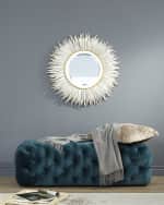 Image 3 of 4: Neiman Marcus White "Porcupine Quill" Mirror