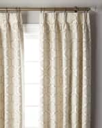 Image 1 of 2: Misti Thomas Modern Luxuries Pearl 3-Fold Pinch Pleat Curtain Panel, 132"