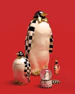 Image 2 of 5: MacKenzie-Childs Courtly Check Penguin Cookie Jar