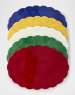 Image 1 of 2: Four 19" x 13" Oval Capiz Shell Placemats