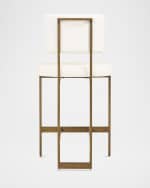 Image 3 of 3: Worlds Away Valerie Modern Counter Stool. 26"