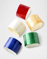 Image 1 of 2: Four 1.5"Dia. Capiz Shell Napkin Rings