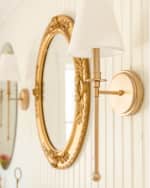 Image 4 of 5: Crystorama Riverdale 1-Light Sconce with Shade