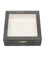Image 1 of 2: Pigeon and Poodle Henlow Square Faux-Shagreen Display Box