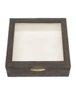 Image 1 of 2: Pigeon and Poodle Henlow Square Faux-Shagreen Display Box
