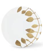 Image 1 of 2: Haviland & Parlon Daphne White Gold-Leaf Dinner Plate