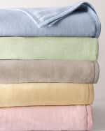 Image 1 of 3: Sferra St. Mortiz Full/Queen Plushed Combed Cotton Blanket, 90" x 90"