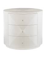 Image 2 of 3: Bernhardt Axiom Round 3-Drawer Side Table