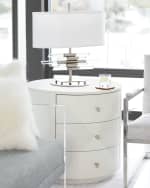 Image 1 of 3: Bernhardt Axiom Round 3-Drawer Side Table