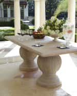Image 2 of 4: Double Pedestal Indoor/Outdoor Dining Table