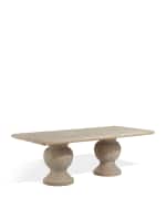 Image 3 of 4: Double Pedestal Indoor/Outdoor Dining Table