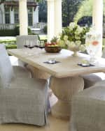 Image 1 of 4: Double Pedestal Indoor/Outdoor Dining Table