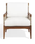 Image 3 of 4: Palecek Amalfi Outdoor Lounge Chair with Cushions