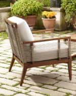 Image 1 of 4: Palecek Amalfi Outdoor Lounge Chair with Cushions
