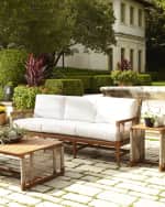 Image 1 of 5: Palecek Amalfi Outdoor Sofa with Cushions