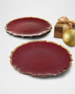 Image 1 of 3: Vietri Baroque Glass Red Service Plate/Charger