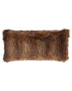 Image 1 of 2: Lili Alessandra Faux-Fur Large Rectangle Pillow