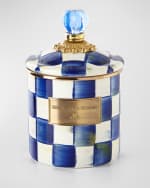 Image 1 of 2: MacKenzie-Childs Royal Check Small Canister