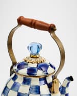 Image 4 of 8: MacKenzie-Childs Royal Check 2-Qt. Tea Kettle