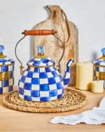 Image 5 of 8: MacKenzie-Childs Royal Check 2-Qt. Tea Kettle