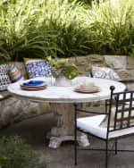 Image 1 of 2: Neiman Marcus 60" Scrollwork Outdoor Dining Table