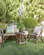 Image 2 of 2: Neiman Marcus Artemis Faux-Bois Side Table